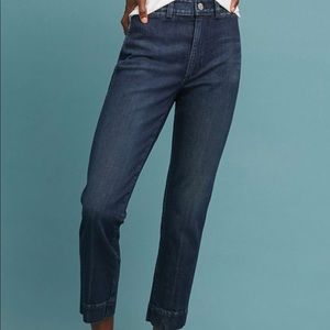 AMO Audrey Ultra High-Rise Straight Cropped Jeans